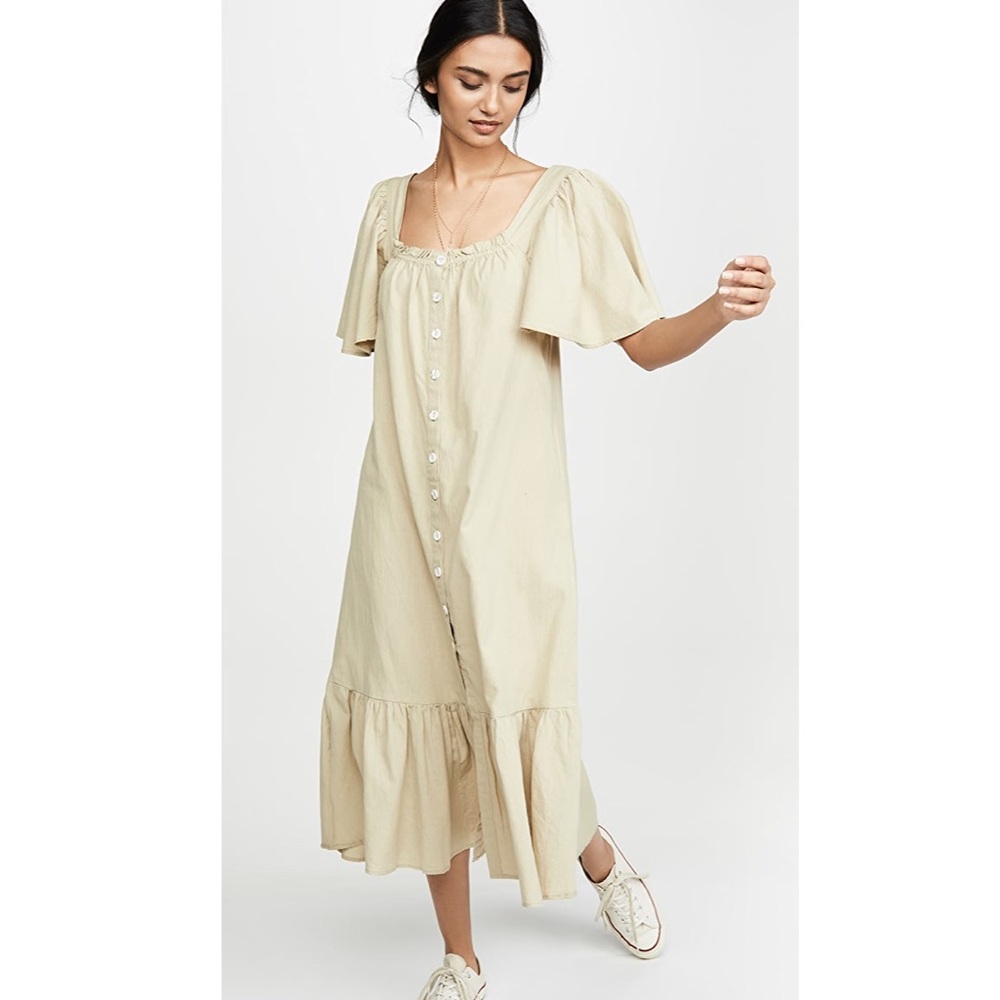 Free People Sweet Sunday Button Down Midi Dress XS